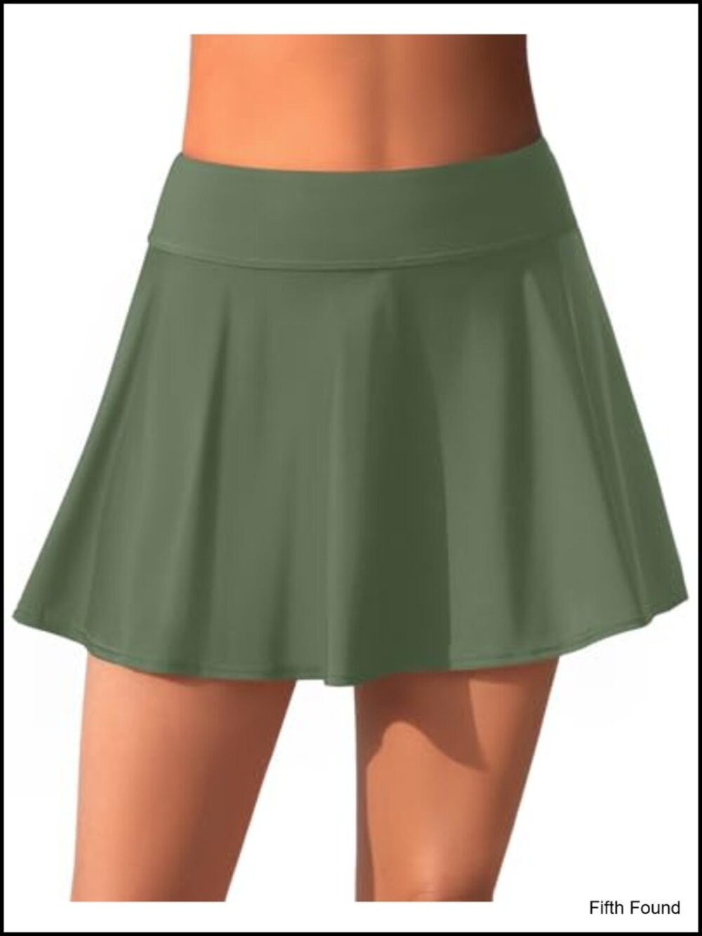 High Waisted Swim Skirt Tummy Control Swimsuit Bottom